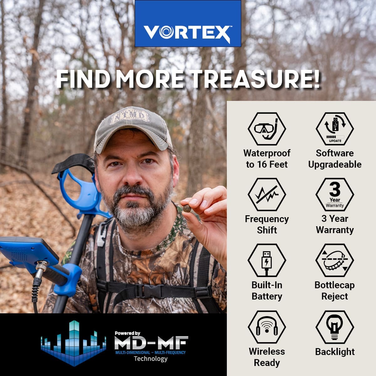 Adıyaman Garrett Vortex VX7 Dedektör - Vortex VX7, sahil, park ve tarla arasında geçiş yapan kullanıcı için dengeli güç noktasıdır.